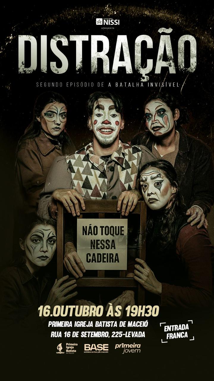 Nesta quinta-feira (16/10), às 19h30, na PIB Maceió!